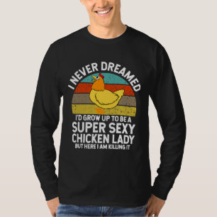 Camiseta Retro chicken lady  