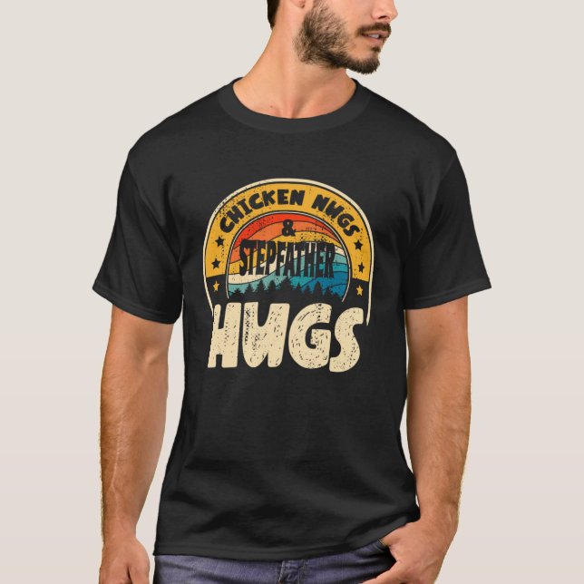 Camiseta Retro Chicken Nugs Nuggets Foodies  Stepfather Hug (Anverso)