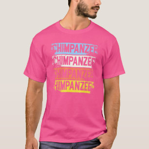 Camiseta Retro Chimpanzee Chimp Monkey Ape Chimpanzee