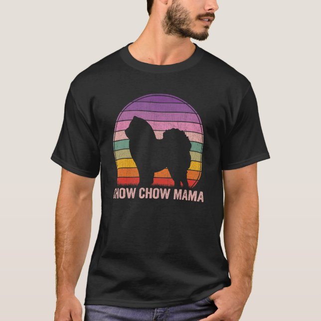 Camiseta Retro Chow Chow Mama Graphic Chow Chow (Anverso)
