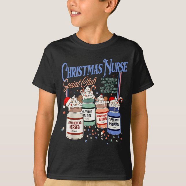 Camiseta Retro Christmas Nurse Social Icu Nurse Profol Xmas (Anverso)