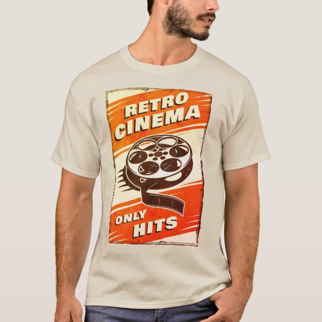 Camiseta Retro CINEMA Poster (Anverso)