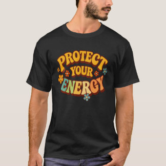 Camiseta Retro Cita Positiva Proteger Tu Energía