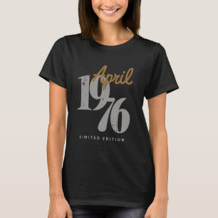 Camiseta Retro clásico de 49 años nacido en abril de 1976 L