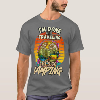 CAMISETA RETRO CLÁSICO VINTAGE DE DISEÑO DE VIAJE Y CAMPING