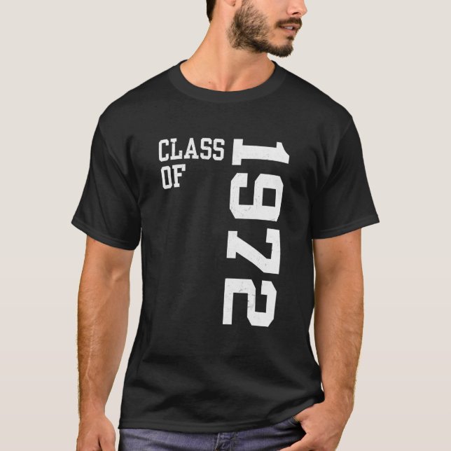 Camiseta Retro Class of 1972 Senior High School Reunion Vin (Anverso)