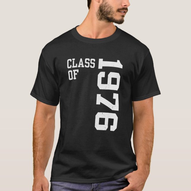 Camiseta Retro Class of 1976 Senior High School Reunion Vin (Anverso)