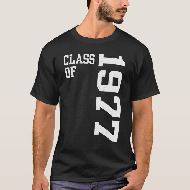 Camiseta Retro Class of 1977 Senior High School Reunion Vin (Anverso)
