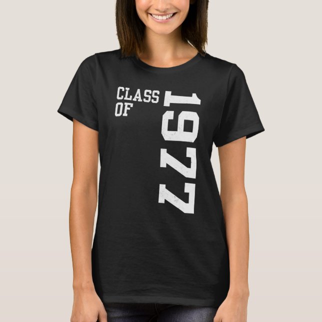 Camiseta Retro Class of 1977 Senior High School Reunion Vin (Anverso)