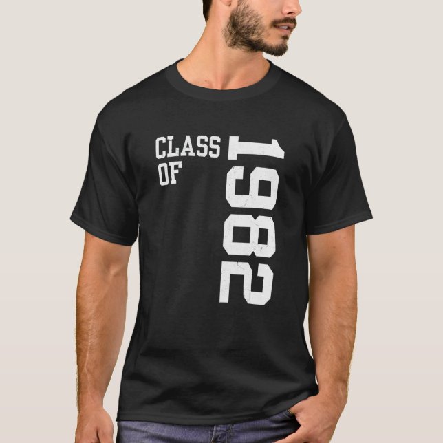 Camiseta Retro Class of 1982 Senior High School Reunion Vin (Anverso)