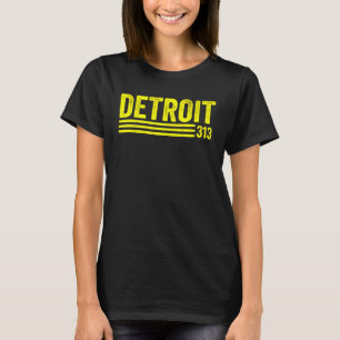 Camiseta Retro Classic Detroit Motor City 313 Estilo de épo