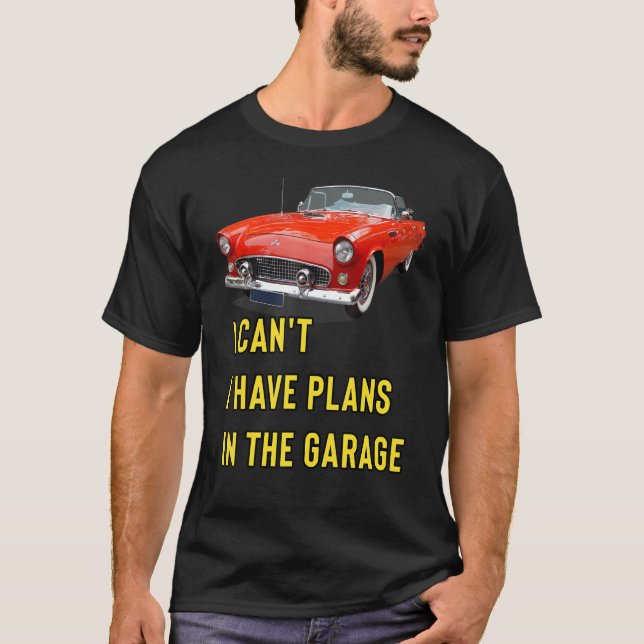 Camiseta Retro Classic Hotrod I Can't I Have Plans In The G (Anverso)