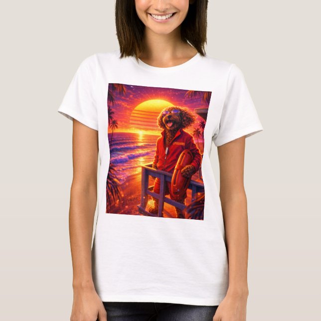 Camiseta Retro Cockapoo Lifeguard T Shirt (Anverso)
