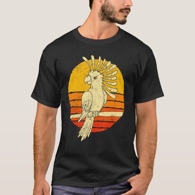 Camiseta Retro Cockatoo Animal Bird Birt Parrot Cockato (Anverso)