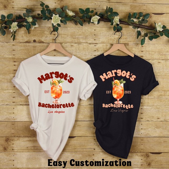 Camiseta Retro Cocktail Bachelorette Party-Bridal Shower (Subido por el creador)