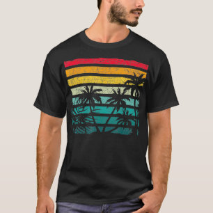 Camiseta Retro Cocoteros Palm Trees Playa Suma Tropical Exó