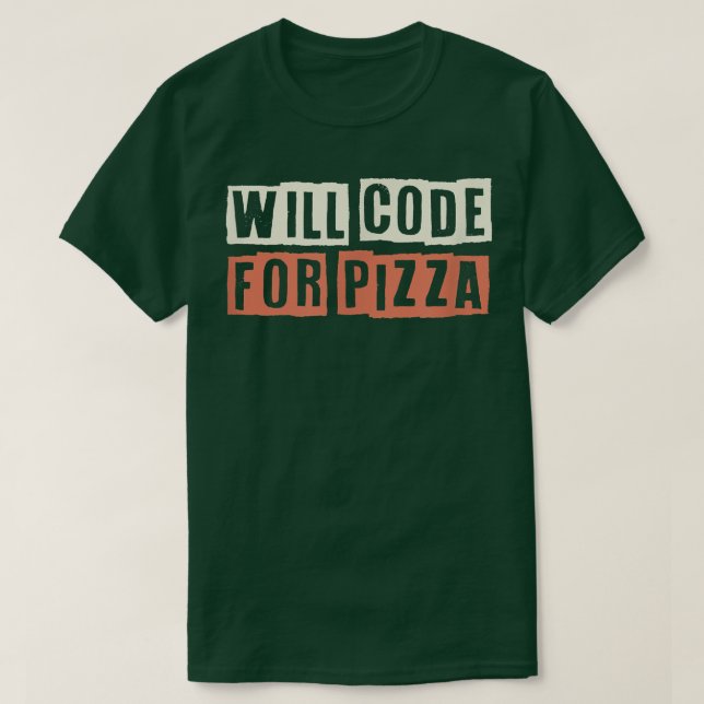 Camiseta Retro Codificará Para La Madre Divertida De Pizza  (Diseño del anverso)