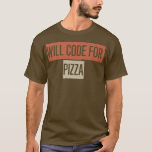 Camiseta Retro, Codificará Para Pizza Funny 27904993