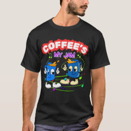 Camiseta Retro Coffee's My Jam Nostalgic Dancing Cups 