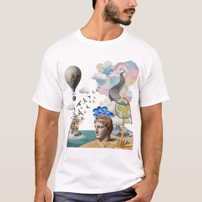 Camiseta Retro Collage Surreal Aesthetic Graphic Art T-Shir (Anverso)