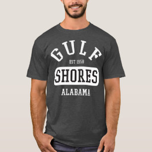 Camiseta Retro College Style Gulf Shores AL Mujeres Hombres