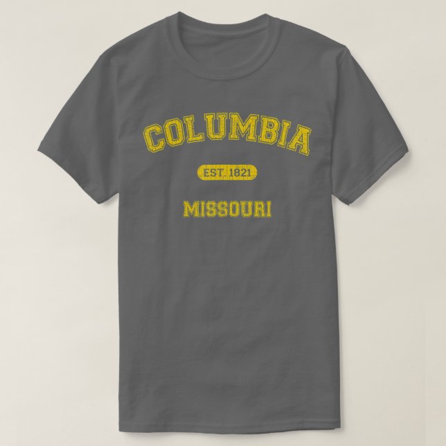 Camiseta Retro CollegeStyle Columbia Missouri 1821 (Diseño del anverso)
