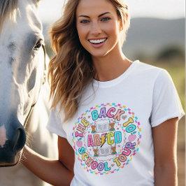 Camiseta retro colorida del profesor