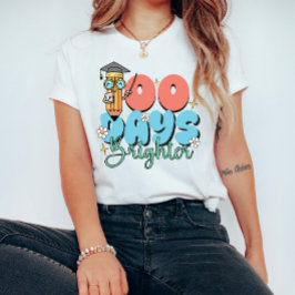 Camiseta Retro Colorido 100 días más brillante