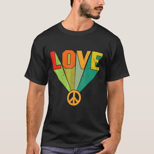 Camiseta Retro colorido hippie 1 (Anverso)