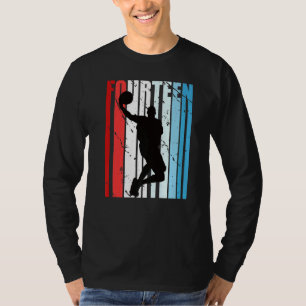 Camiseta Retro Colours Boys 14th Basketball Birthday Player