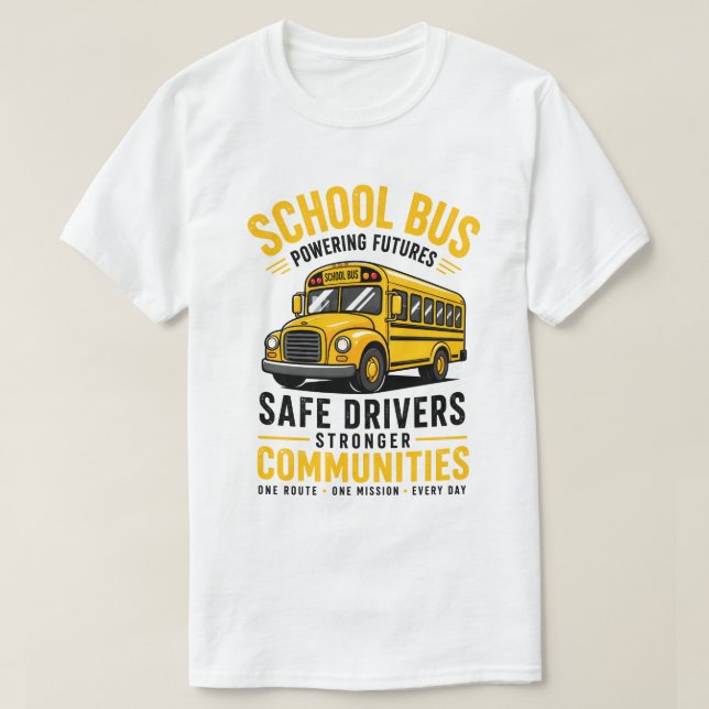 Camiseta Retro Conductor de Autobús Escolar Impuls (Diseño del anverso)