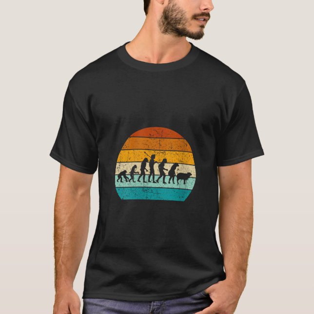 Camiseta Retro Conspiracy Theorist Human Evolution Wake up  (Anverso)