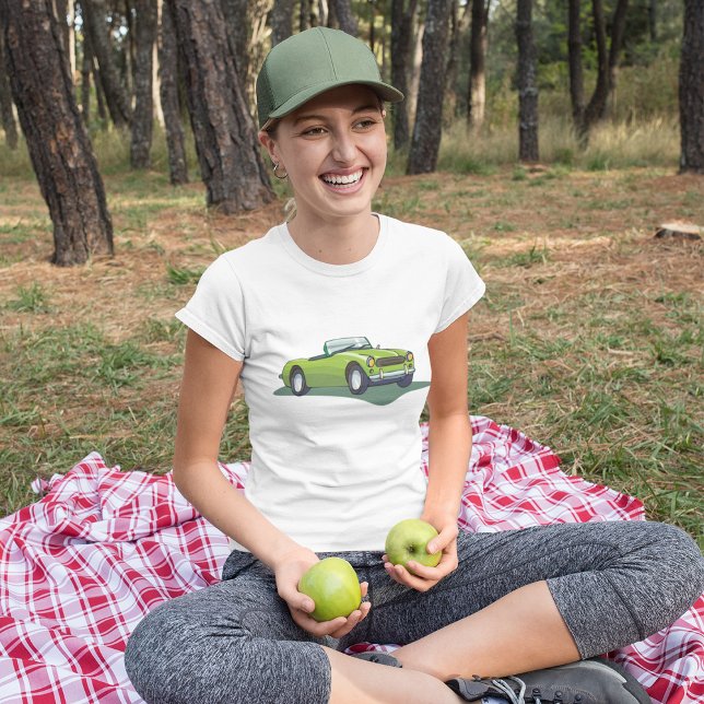 Camiseta Retro Convertible Green Car T-Shirt (Subido por el creador)