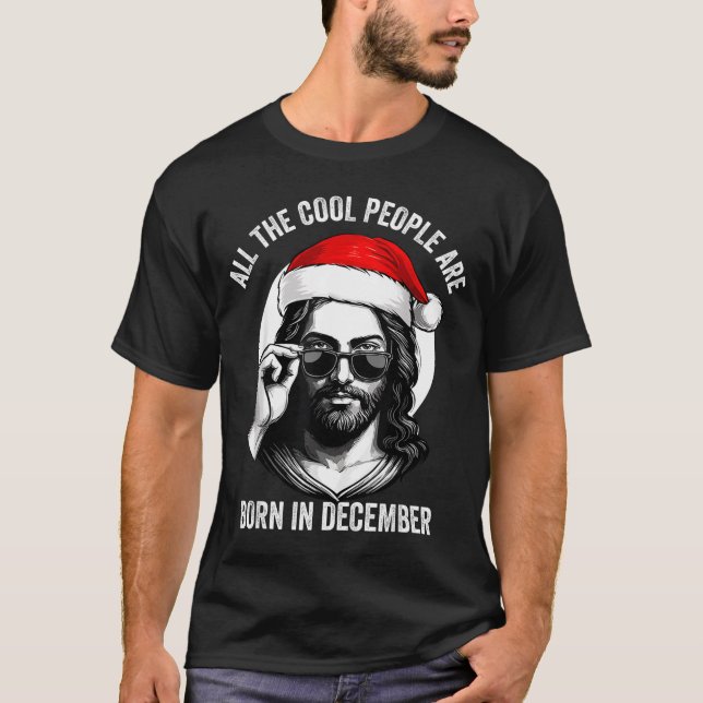 Camiseta Retro Cool People Are Born In December Christian C (Anverso)