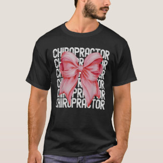 Camiseta Retro Coquette Bow Chiropractor Spine Médico Chiro