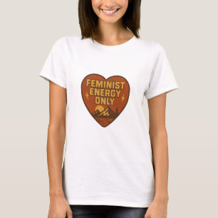 Camiseta Retro Corazón Sólo Energía Feminista – Vi