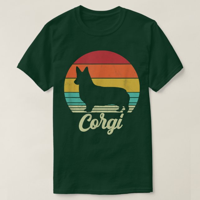 Camiseta Retro Corgi Dog Lover (Diseño del anverso)