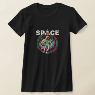 Camiseta Retro Cosmic Astronaut Space Art
