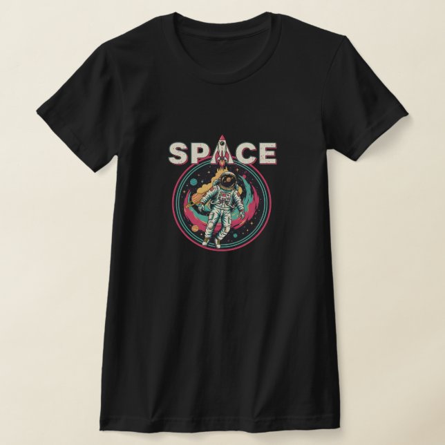 Camiseta Retro Cosmic Astronaut Space Art (Distribución)
