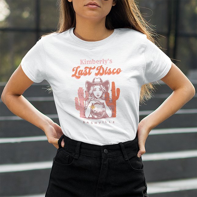 Camiseta Retro Cowgirl Last Disco Bachelorette Weekend (Subido por el creador)