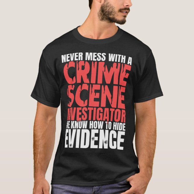 Camiseta Retro Crime Scene Investigator (Anverso)