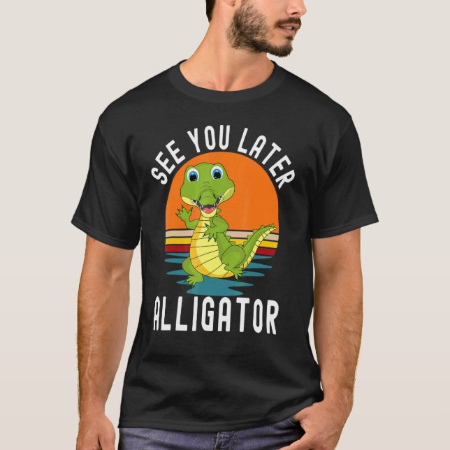 Camiseta Retro Crocodile See You Later Alligator (Anverso)