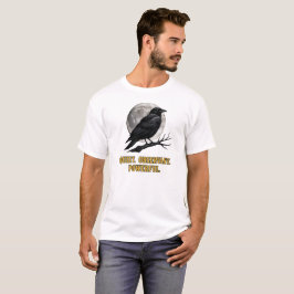 Camiseta Retro Crow Moon Cottagecore Silencioso Observador