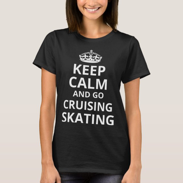Camiseta Retro Cruising Skater 'Keep Calm and Go Cruising S (Anverso)