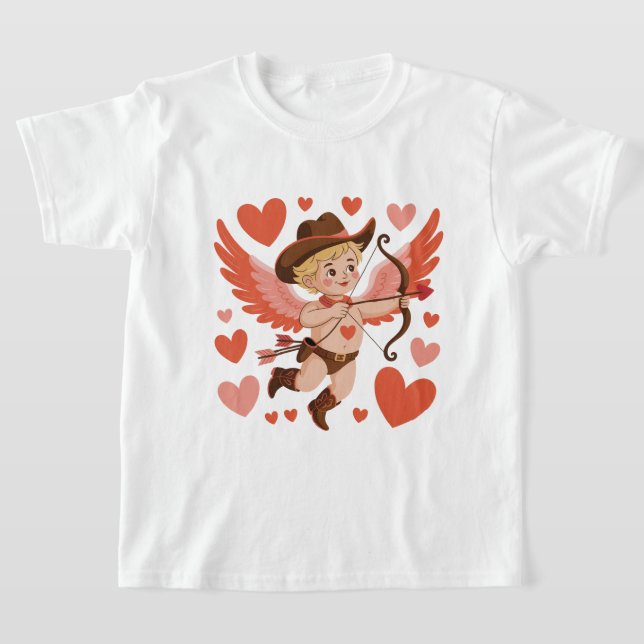 Camiseta Retro Cupid Bow Tee, Baby Cupid Valentine Gift (Distribución)