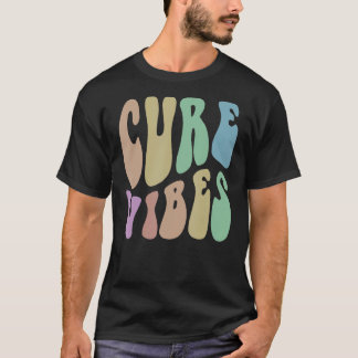 Camiseta Retro CURE VIBES Wellness Humor Salud Groovy años 