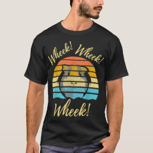 Camiseta Retro Cute Gracioso Rueda Cerdo Propietario Cavy L