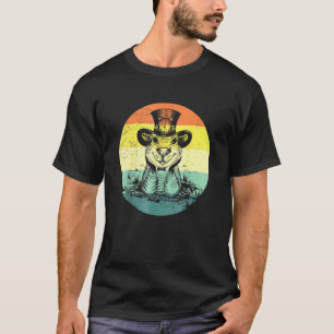 Camiseta Retro Cute Groundhog con Ha Groundhog Day