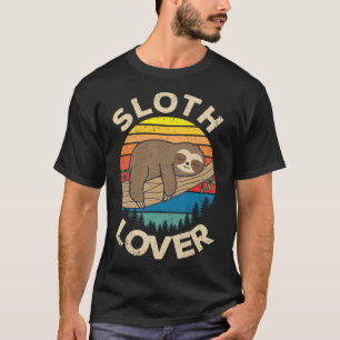 Camiseta Retro Cute Sloth Lazy Sloths Propietario Animal Gr