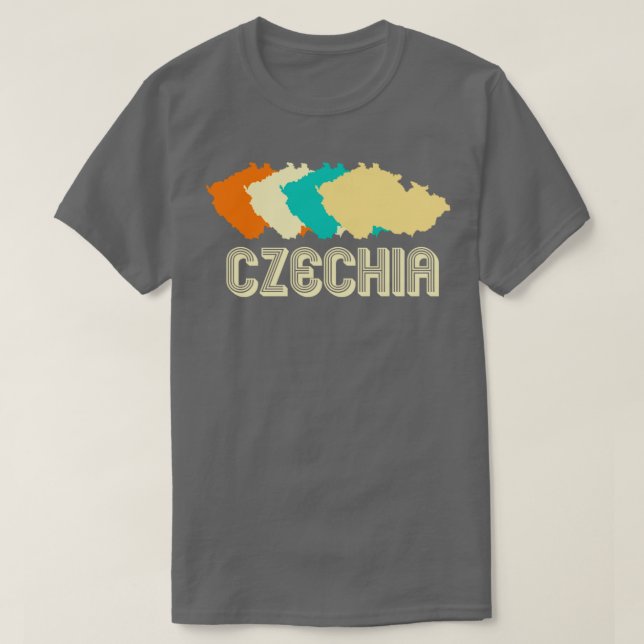 Camiseta Retro Czechia Map (Diseño del anverso)